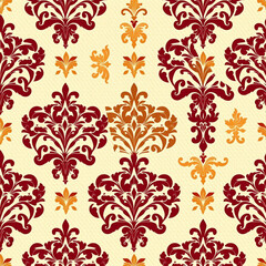 Fototapeta premium seamless damask pattern