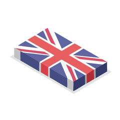 United Kingdom flag Vector Illustration with Flat Design, Clean Line Art, and Modern Minimalist AestheticArt.