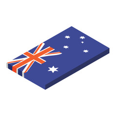 Australia flag Vector Illustration with Flat Design, Clean Line Art, and Modern Minimalist AestheticArt.