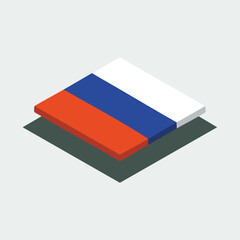 Russia flag Vector Illustration with Flat Design, Clean Line Art, and Modern Minimalist AestheticArt.