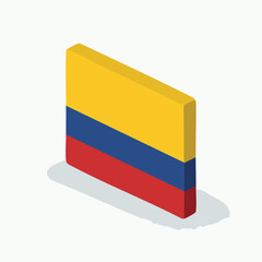 Colombia flag Vector Illustration with Flat Design, Clean Line Art, and Modern Minimalist AestheticArt.