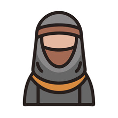 Bedouin Woman Avatar Character Icon Design