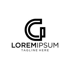 letter at monogram G line art modern logo
