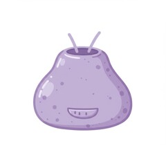 Playful Purple Cartoon Creature Illustration