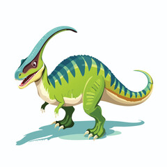 Edmontosaurus Vector Illustration with Flat Design, Clean Line Art, and Modern Minimalist AestheticArt.