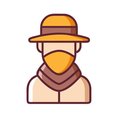 Desert Explorer Avatar Character Icon Design
