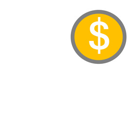 Obraz premium basket icon with dollar sign white