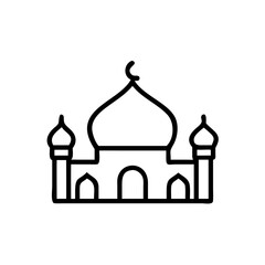 Islamic Mosque Structure Architecture Icon Design
