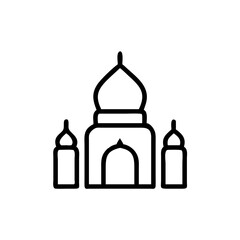 Islamic Mosque Structure Architecture Icon Design