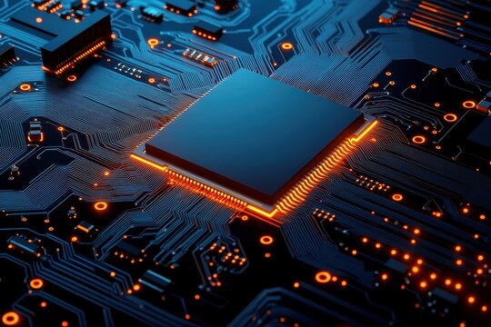 Central processing unit on circuit board