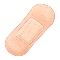 Peach Colored Adhesive Bandage Illustration