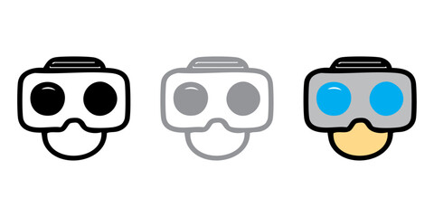 Fototapeta premium Viewer in Virtual Reality Icon