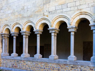 Obraz premium Medieval courtyard of Flemish Cathedral