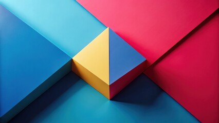 Abstract Colorful Geometric Shapes Intersect in a Dynamic Composition of Vivid Hues and Sharp Angles