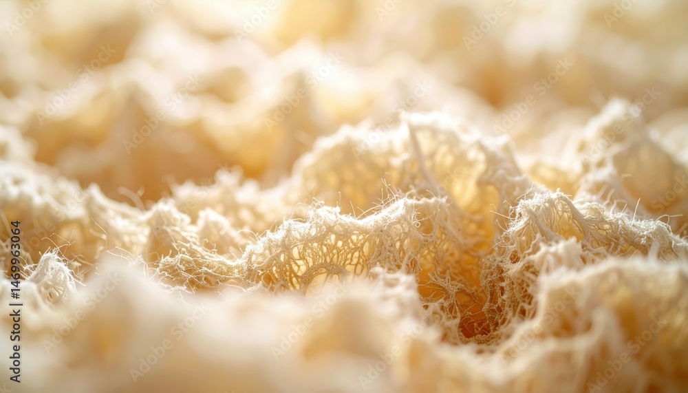 Poster Exploring textured natural fibers in macro photography indoor setting close-up view artistic representation