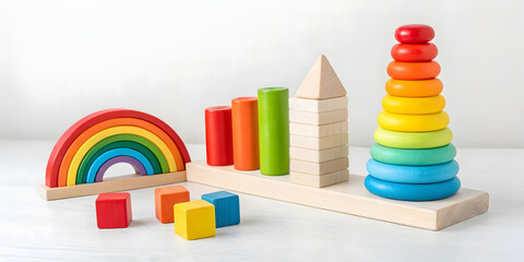 colorful wooden toy blocks