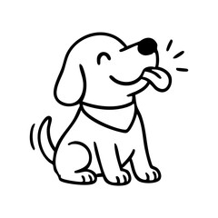 A goofy dog with its tongue curled up toward its nose, eyes crossed slightly, captured in a silly moment.