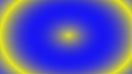 Concentric circles of vibrant yellow and blue gradients, creating a mesmerizing optical illusion