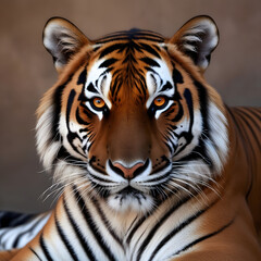 Fototapeta premium Bengal Tiger Portrait with Intense Eye Contact