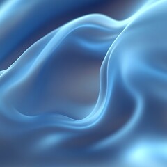 Obraz premium Abstract flowing blue fabric design. A smooth, light blue fabric drapes in elegant folds and curves, creating a soft, ethereal visual effect