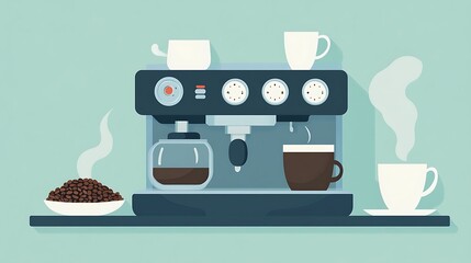 Espresso Machine with Coffee Brewing.
