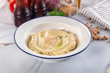 Chickpea vegan hummus dip spread