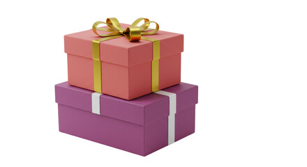 Isolated Stacked Gift Boxes