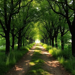 Naklejka premium path in the park