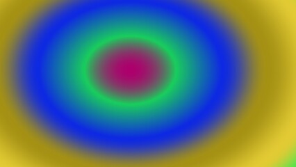 Concentric circles of vibrant, blurred colors;  yellow, blue, green, and pink hues create a radial gradient effect