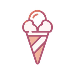 Ice Cream Cone Dessert Icon Design
