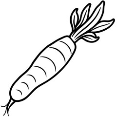 Horseradish line art vector