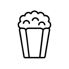 Popcorn Snack Box Cinema Icon Design