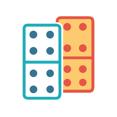 Domino Tiles Set Game Icon Design