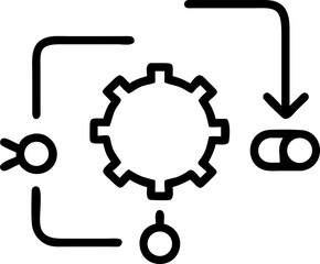 vector illustration of an abstract background with gear