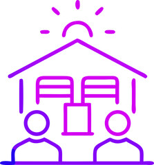 vector illustration of a family house
