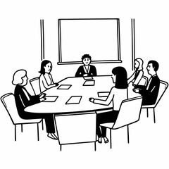 group of business people in a meeting