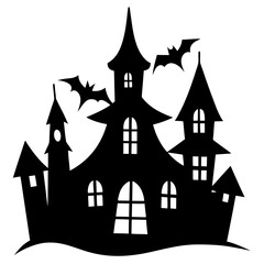 halloween house with pumpkin