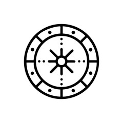 Casino Roulette Wheel Gambling Icon Design