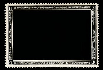 A black and white stamp with a picture of a woman.