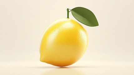 Ripe Lemon with Studio Shot.