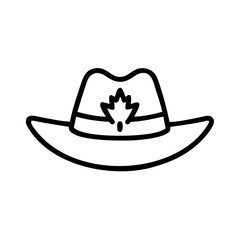 Canadian Cowboy Hat Western Icon Design