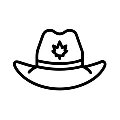 Canadian Cowboy Hat Western Icon Design