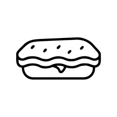 Grilled Cheese Sandwich Food Icon Design