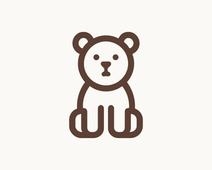 Bear logo icon for rustic brown branding