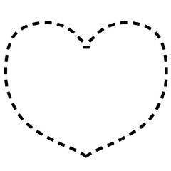 Dotted love lines hearts  frame 