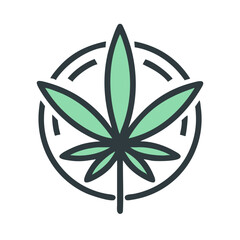 Cannabis Leaf Marijuana Symbol Icon Design