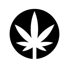 Cannabis Leaf Marijuana Symbol Icon Design