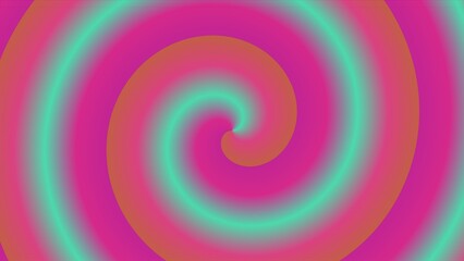 Hypnotic swirling pattern in pink, orange, and teal