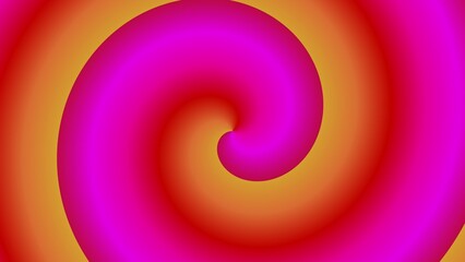 A vibrant spiral of fuchsia and orange hues, swirling inwards to a central point.  Gradient colors create a hypnotic effect