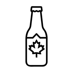 Canadian Beer Bottle Drink Icon Design